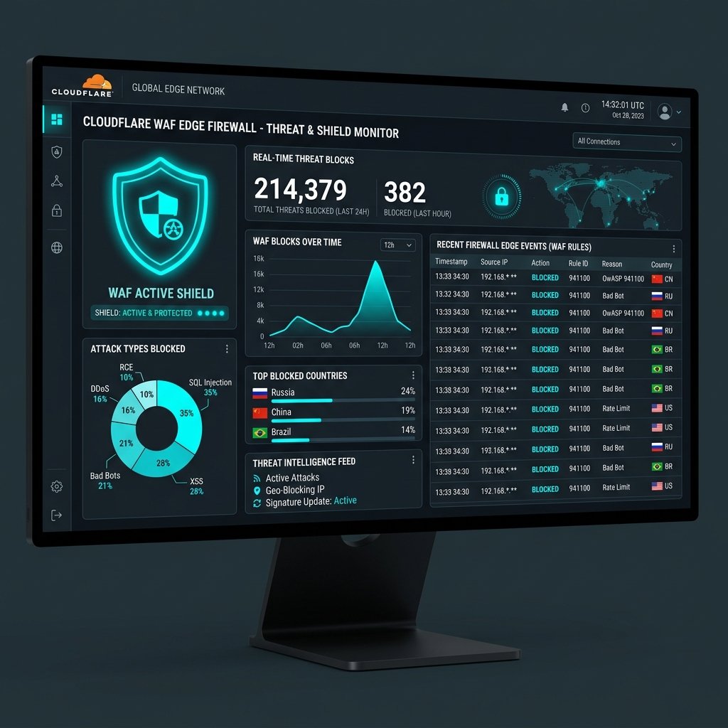 Cloudflare Edge WAF security dashboard thumbnail