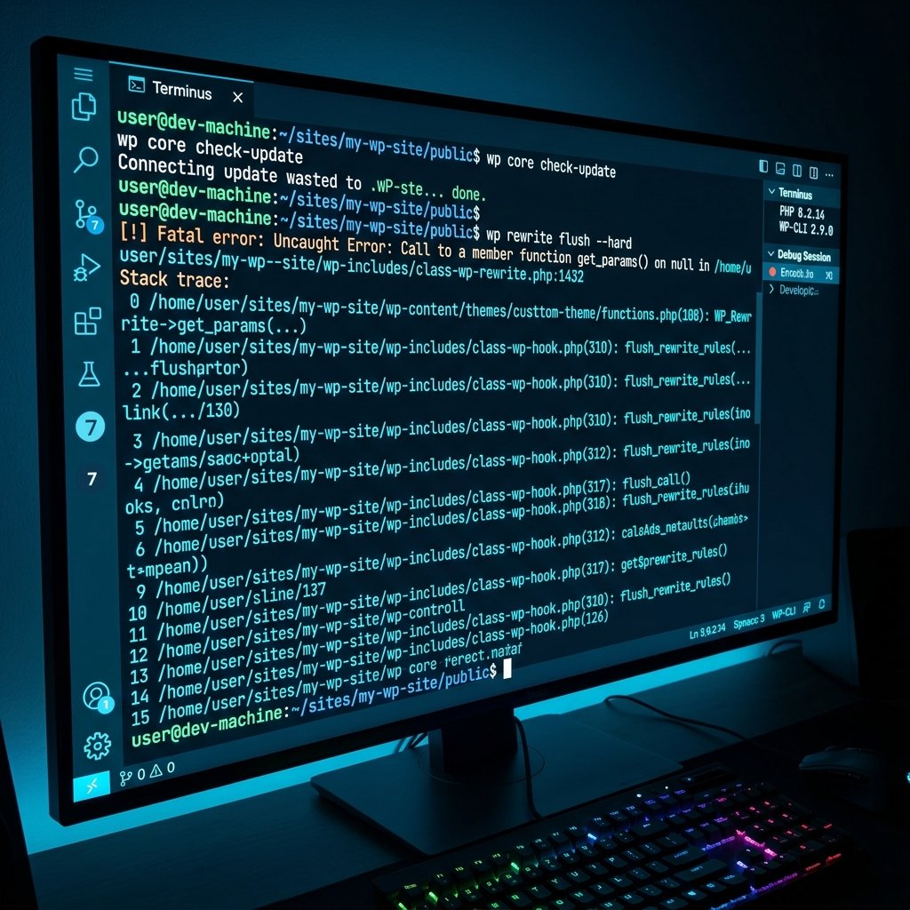 WordPress WP-CLI terminal debugging thumbnail